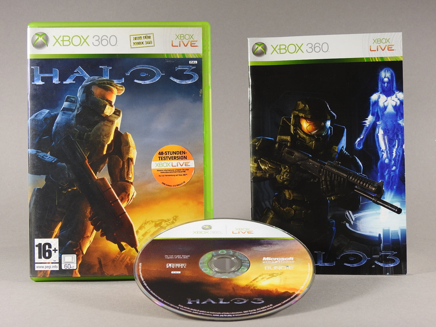 Xbox 360 Videospiel Halo 3 Hülle mit Anleitung und Disc