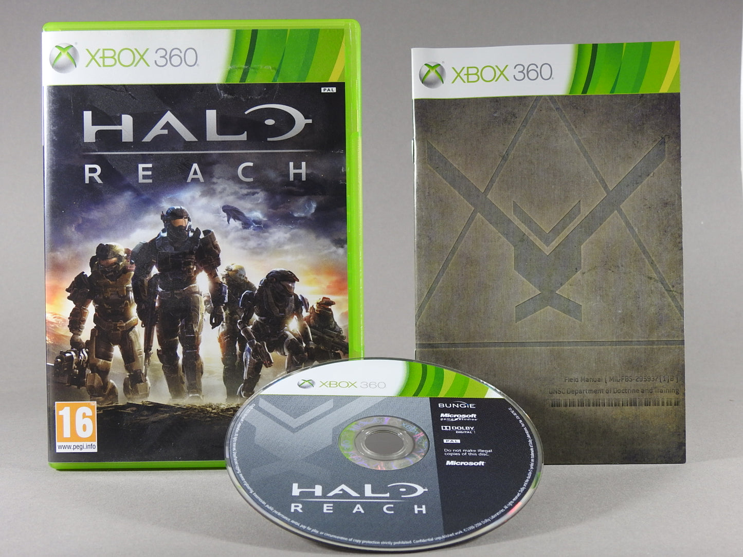 Xbox 360 Videospiel Halo Reach Hülle mit Anleitung und Disc