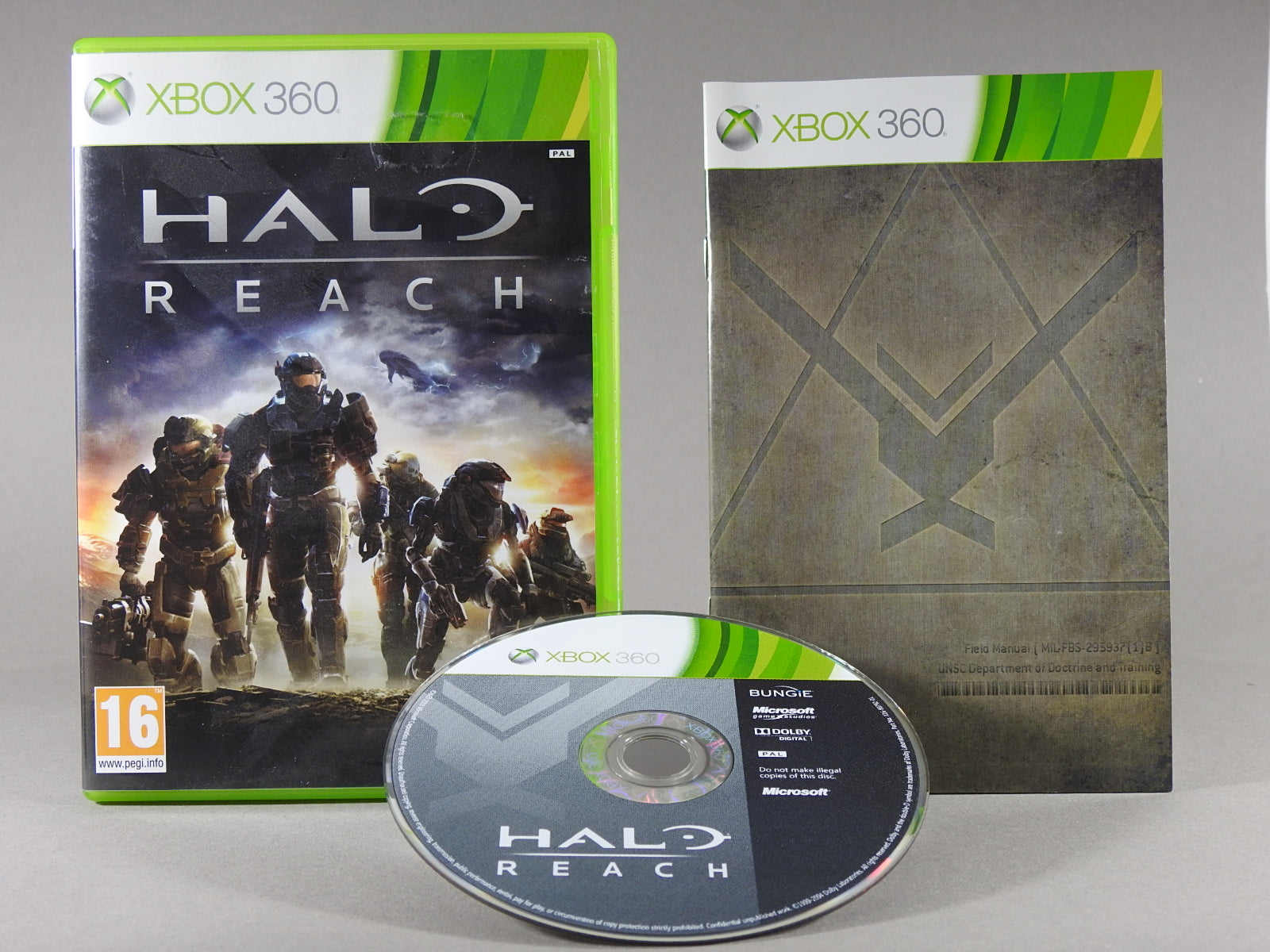 Xbox 360 Videospiel Halo Reach Hülle mit Anleitung und Disc