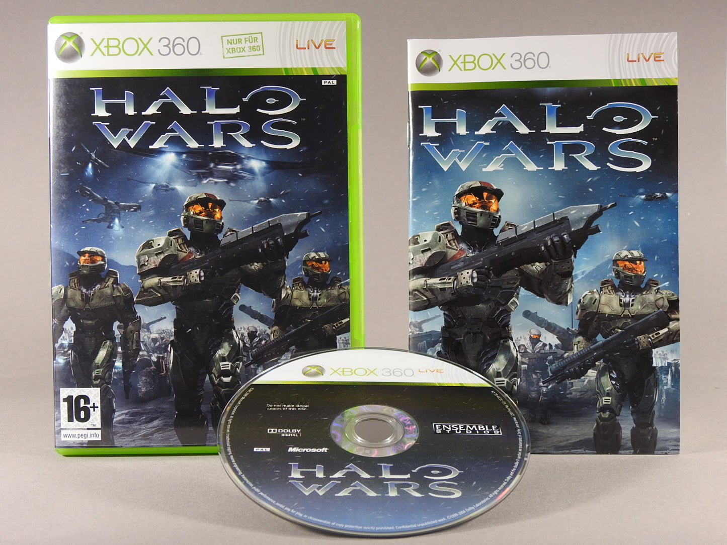 Xbox 360 Videospiel Halo Wars Hülle mit Anleitung und Disc