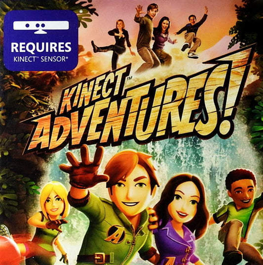 Xbox 360 Videospiel Kinect Adventures Hülle mit Anleitung und Disc