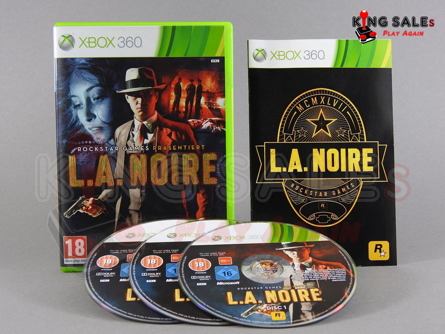 Xbox 360 Videospiel L.A. Noir Hülle mit Anleitung und Disc