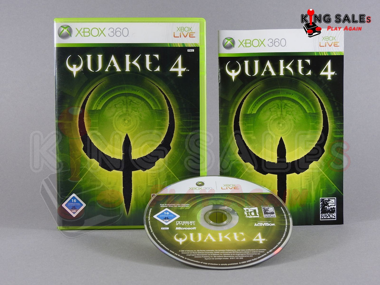 Xbox 360 Videospiel Quake 4 Hülle mit Anleitung und Disc