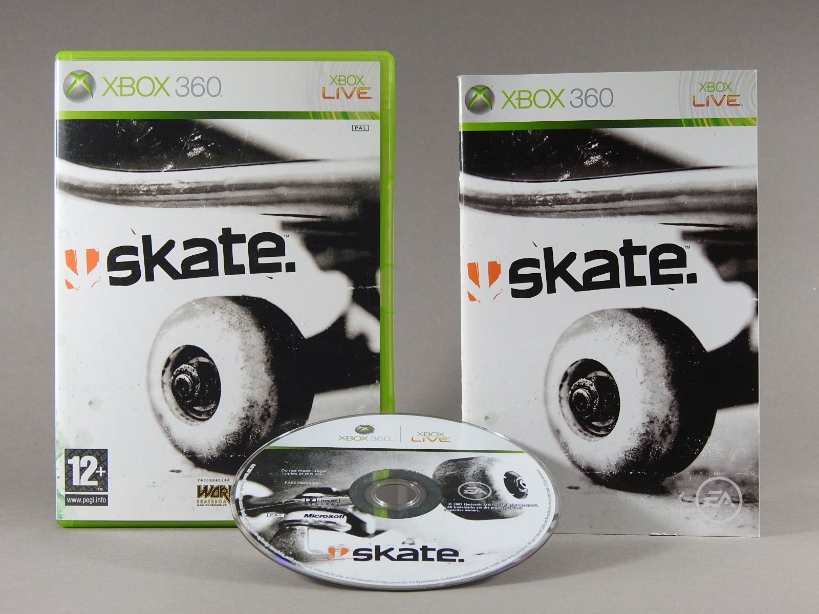 Xbox 360 Videospiel Skate Hülle mit Anleitung und Disc