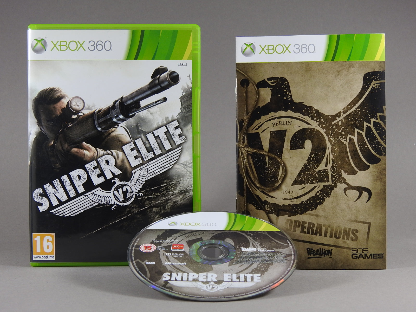 Xbox 360 Videospiel Sniper Elite V2 Hülle mit Anleitung und Disc