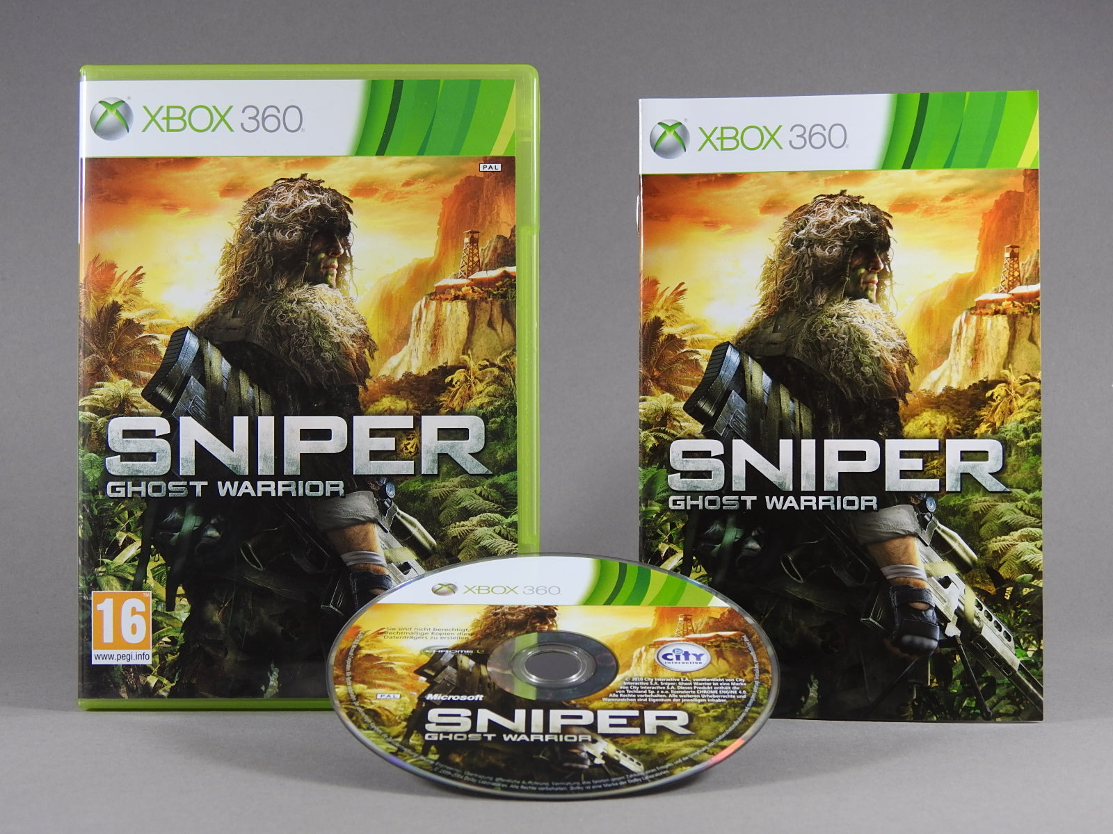 Xbox 360 Videospiel Sniper Ghost Warrior Hülle mit Anleitung und Disc