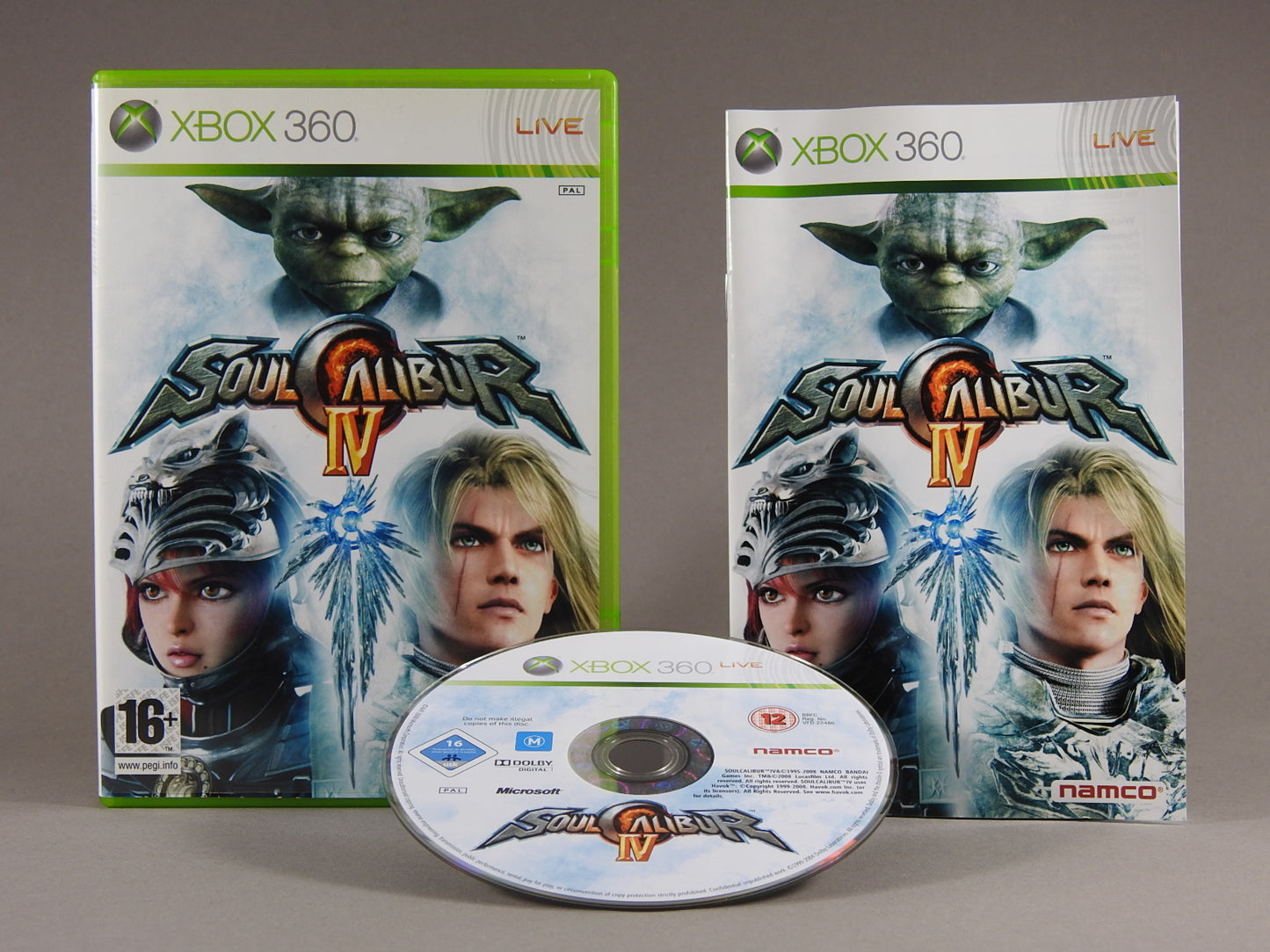 Xbox 360 Videospiel Soul Calibur 4 Hülle mit Anleitung und Disc