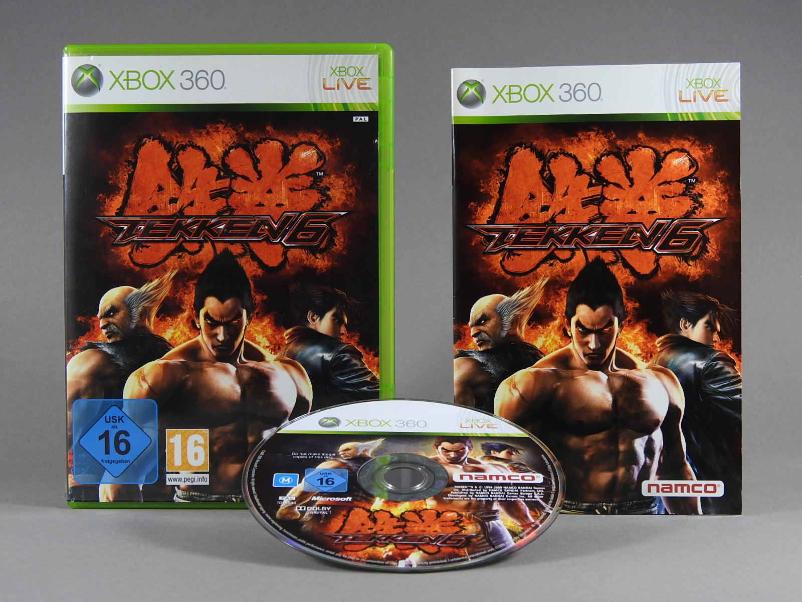 Xbox 360 Videospiel Tekken 6 Hülle mit Anleitung und Disc