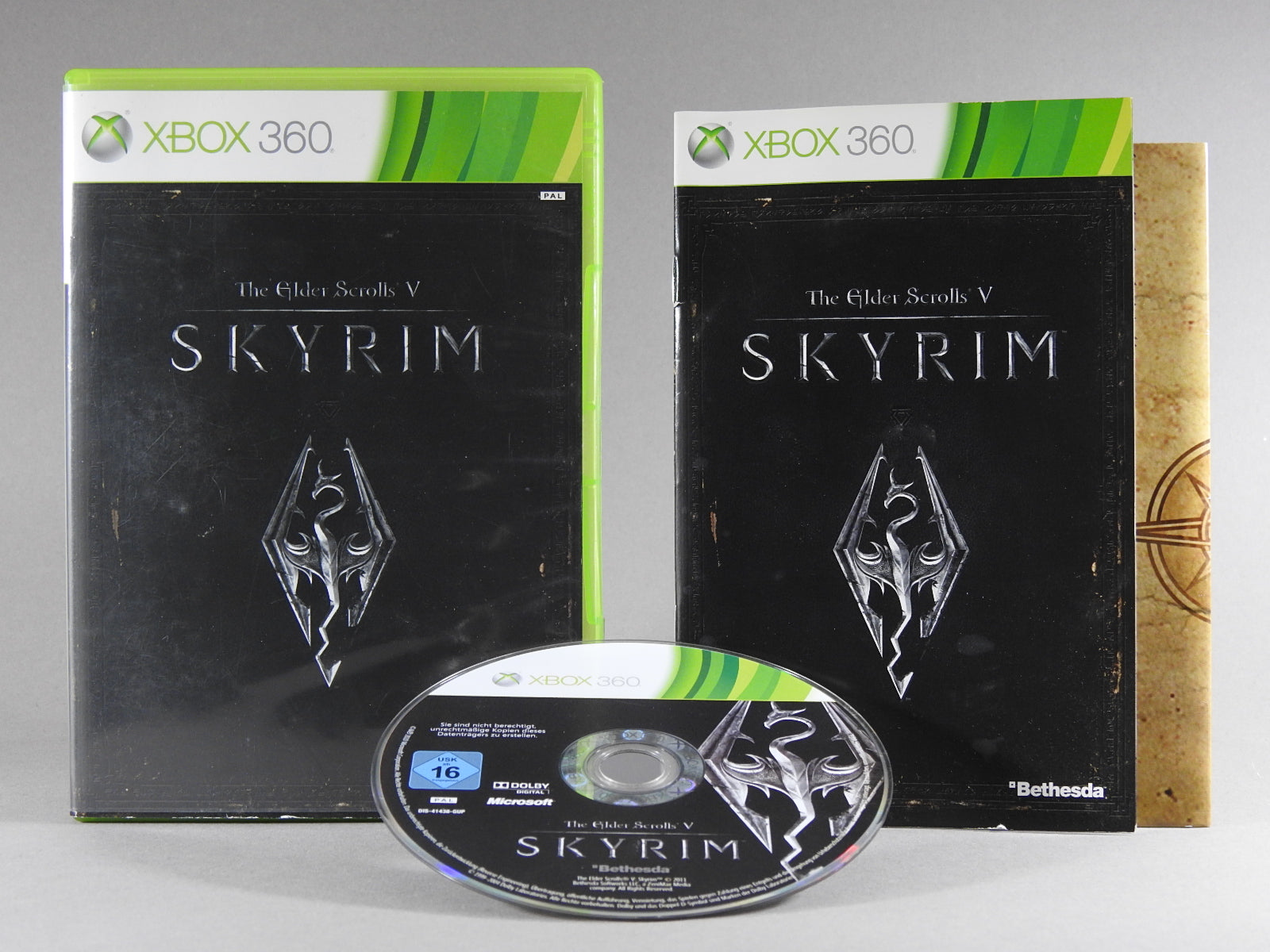 Xbox 360 Videospiel The elder Scrolls Skyrim Hülle mit Anleitung und Disc