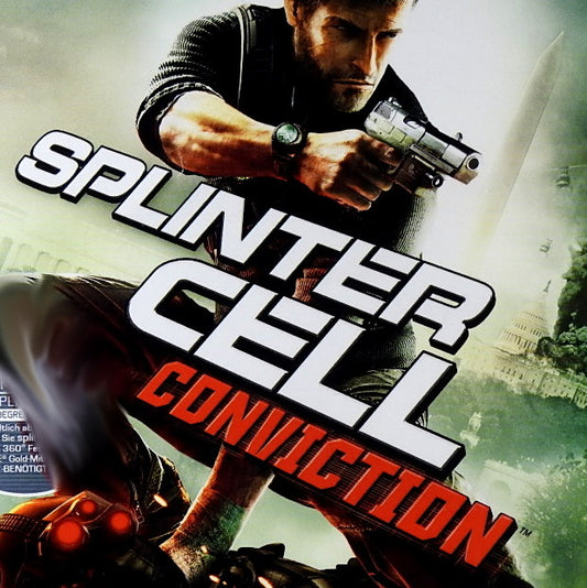 Xbox 360 Videospiel Tom Cancys Splinter Cell Conviction Hülle mit Anleitung und Disc