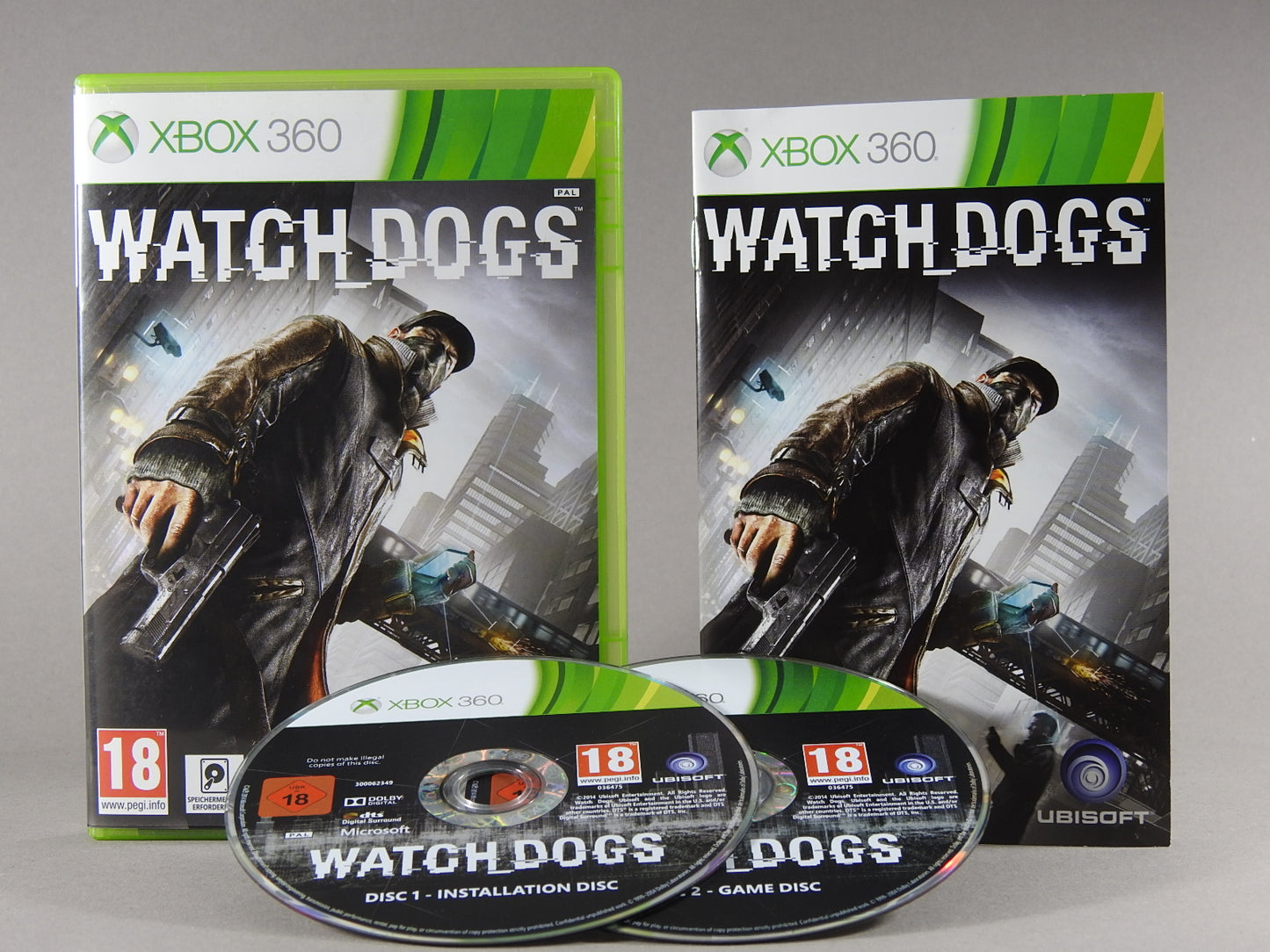 Xbox 360 Videospiel Watch Dogs Hülle mit Anleitung und Disc