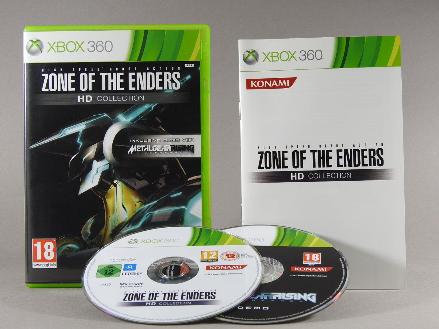 Xbox 360 Videospiel Zone of the Enders HD Collection Hülle mit Anleitung und Disc