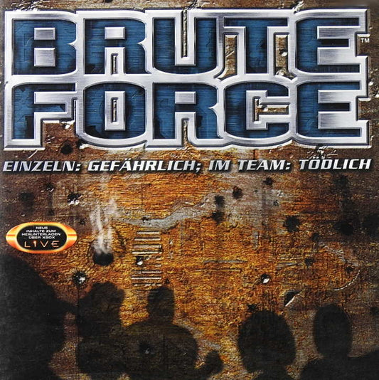 Xbox Videospiel Brute Force Hülle mit Anleitung und Disc