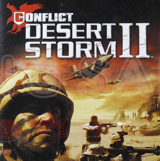 Xbox Videospiel Conlict Desert Storm 2 Hülle mit Anleitung und Disc