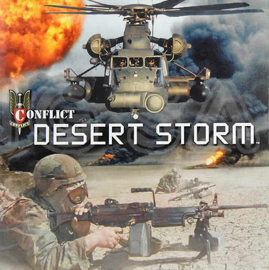 Xbox Videospiel Conflict Desert Storm Hülle mit Anleitung und Disc