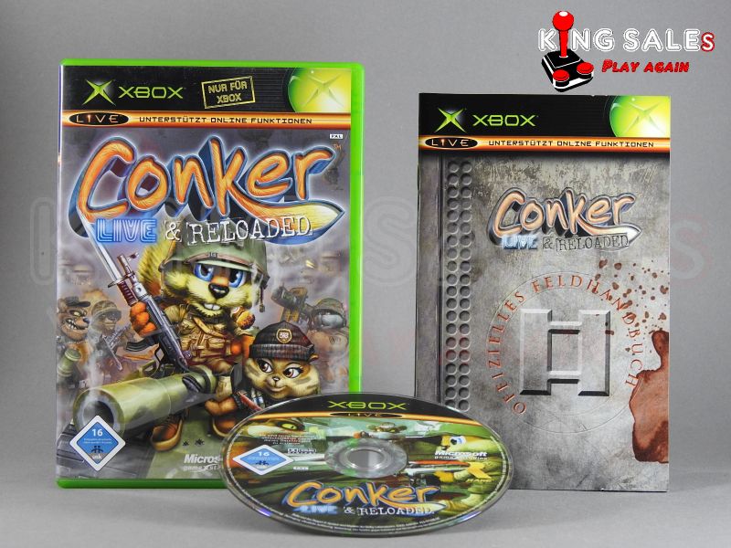 Xbox Videospiel Conker Live and Reloaded Hülle mit Anleitung und Disc