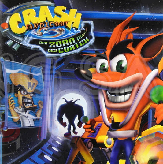 Xbox Videospiel Crash Bandicoot Der Zorn des Cortex Hülle mit Anleitung und Disc