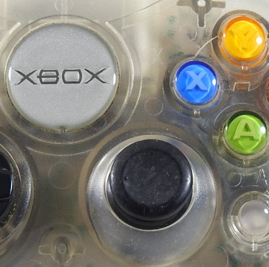 Original Xbox Controller in klei mit Crystal Gehäuse, transparent