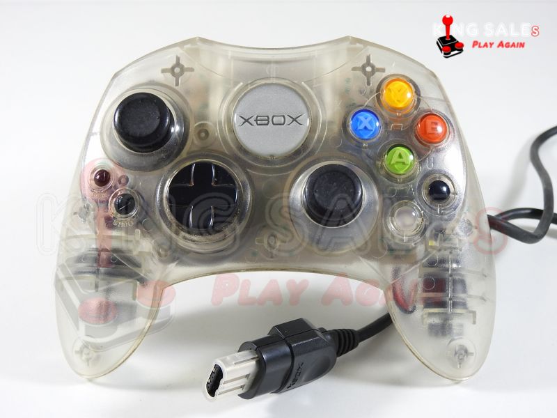 Original Xbox Controller in klei mit Crystal Gehäuse, transparent