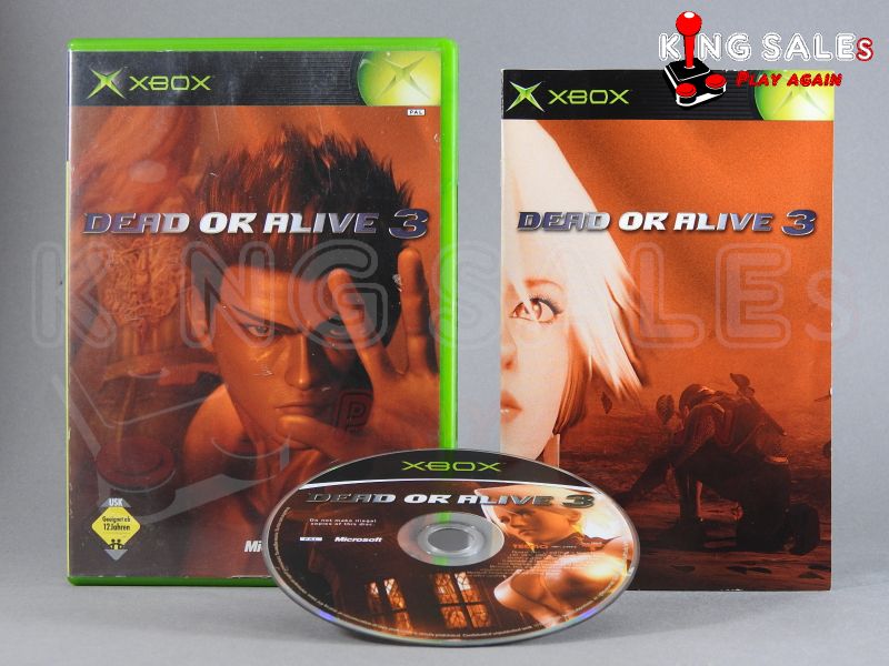 Xbox Videospiel Dead or Alive 3 Hülle mit Anleitung und Disc