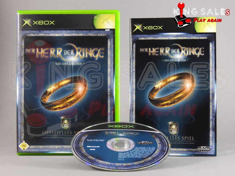 Xbox Videospiel Der Herr der Ringe Die Gefährten Hülle mit Anleitung und Disc