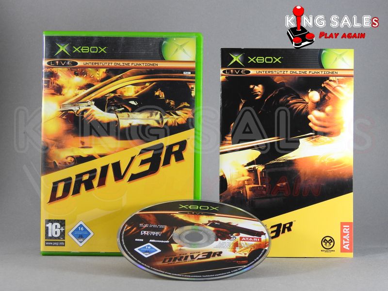 Xbox Videospiel Driver 3 Hülle mit Anleitung und Disc