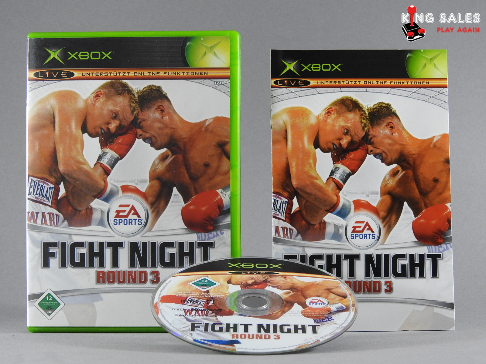 Xbox Videospiel Fight Night Round 3 Hülle mit Anleitung und Disc