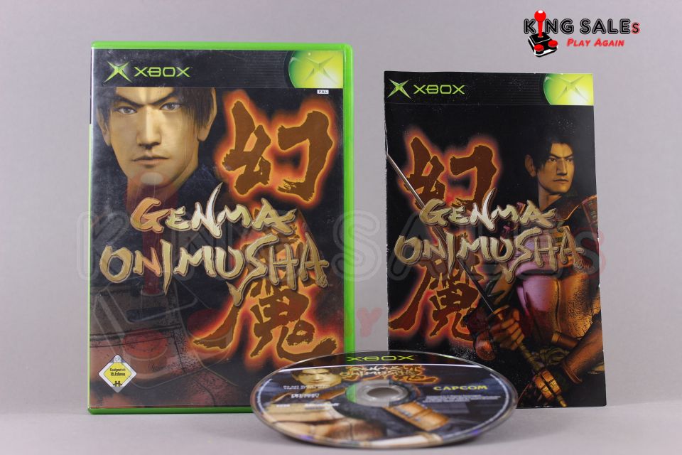 Xbox Videospiel Genma Onimusha Hülle mit Anleitung und Disc