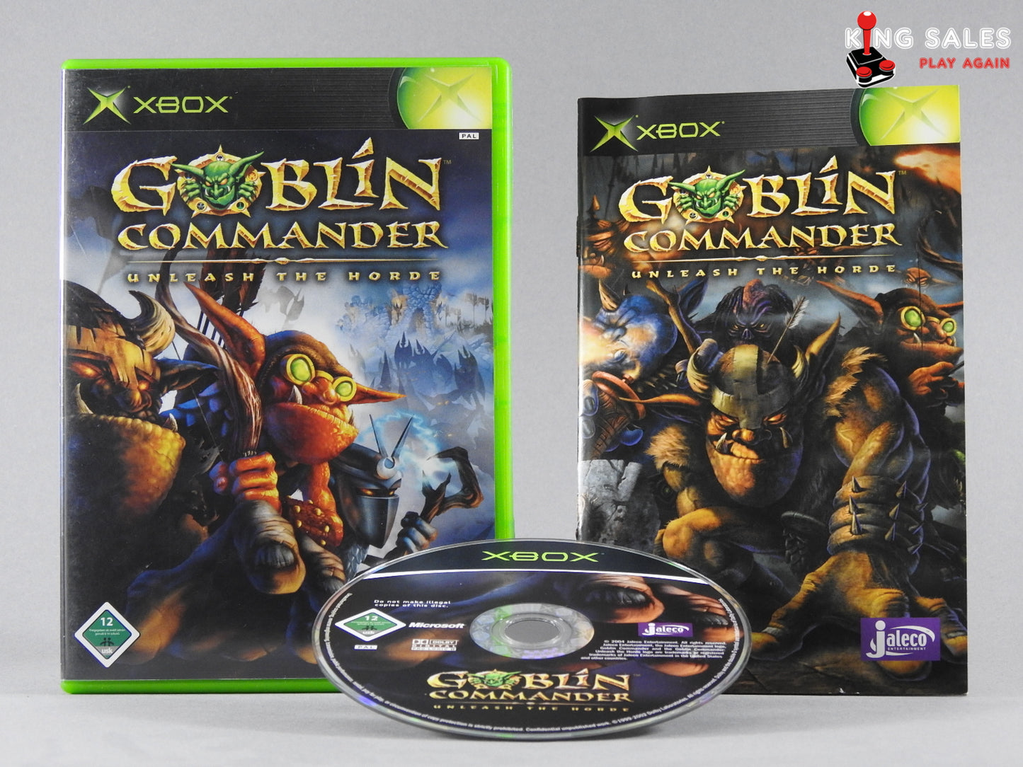 Xbox Videospiel Goblin Commander Hülle mit Anleitung und Disc