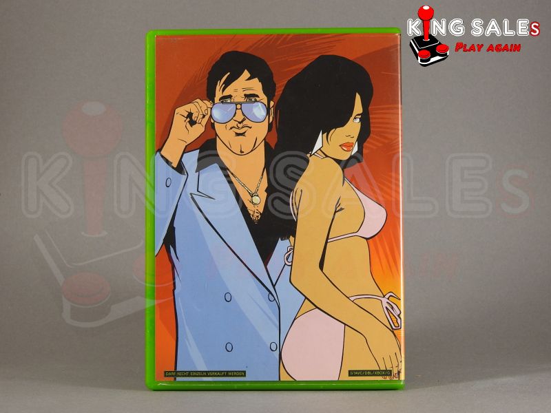 Xbox Videopiel GTA Vice City Cover von hinten