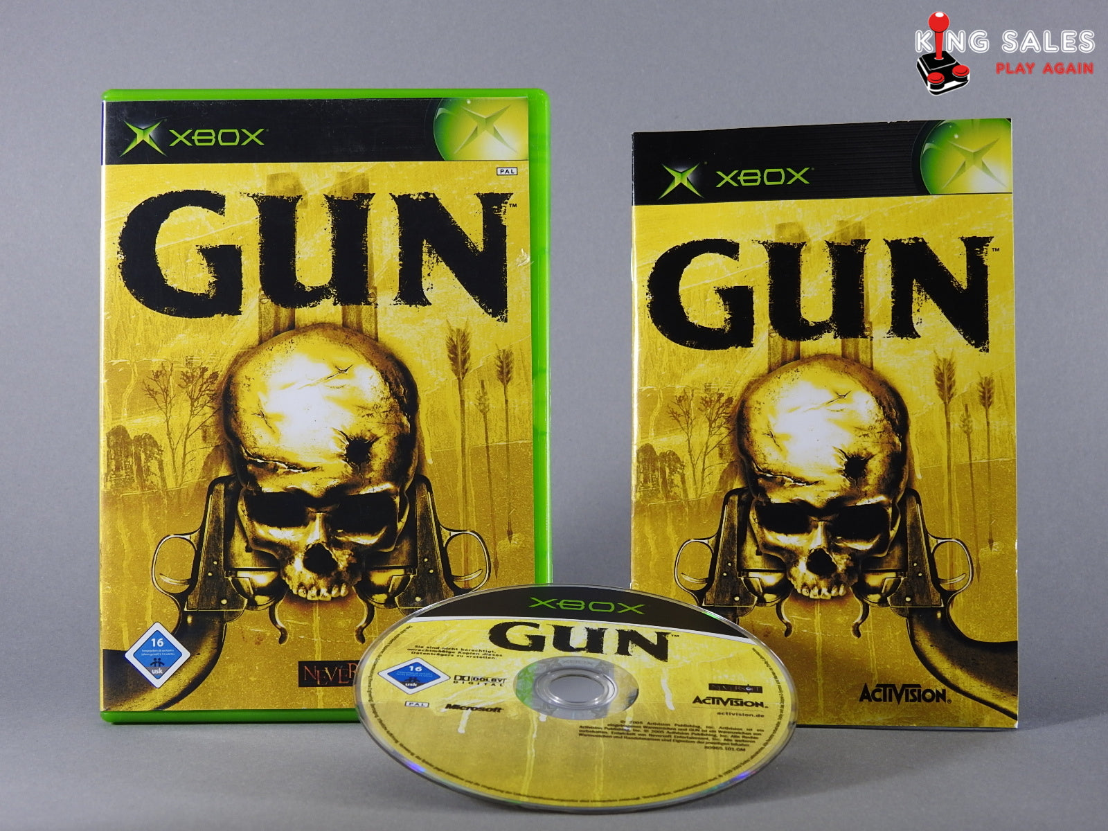 Xbox Videospiel Gun Hülle mit Anleitung und Disc