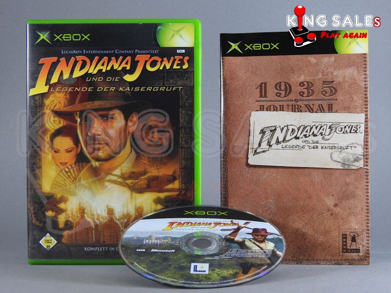 Xbox VideospieIndiana Jones und die Legende der Kaisergruft Hülle mit Anleitung und Disc