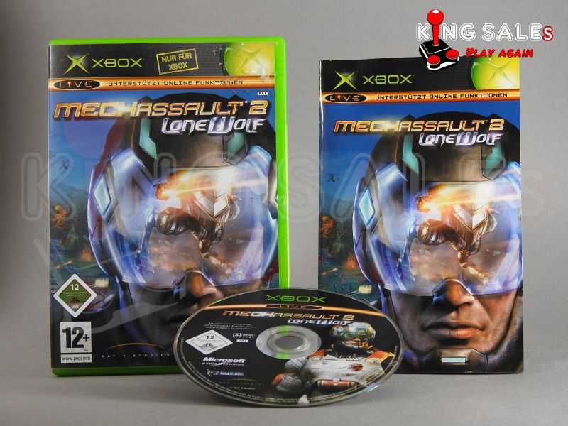 Xbox Videospiel Mechassault 2 Lone Wolf Hülle mit Anleitung und Disc