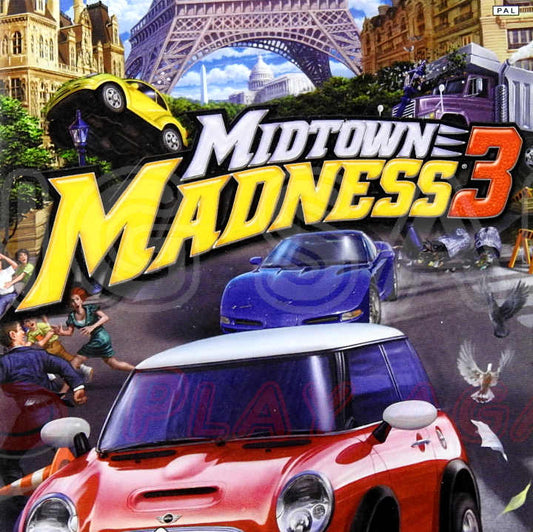 Xbox Videospiel Midtown Madness 3 Hülle mit Anleitung und Disc