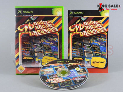 Xbox Videospiel Midway Arcade Treasures Hülle mit Anleitung und Disc