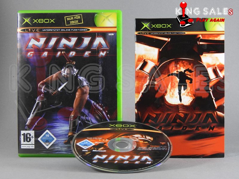 Xbox Videospiel Ninja Gaiden Hülle mit Anleitung und Disc