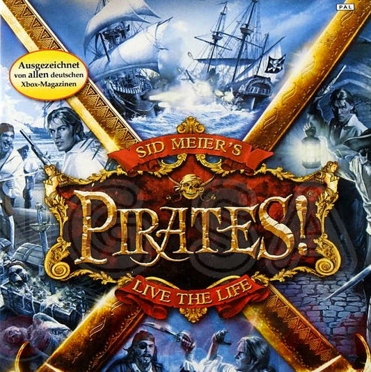 Xbox Videospiel Sid Meiers Pirates! Liv the Life Hülle mit Anleitung und Disc