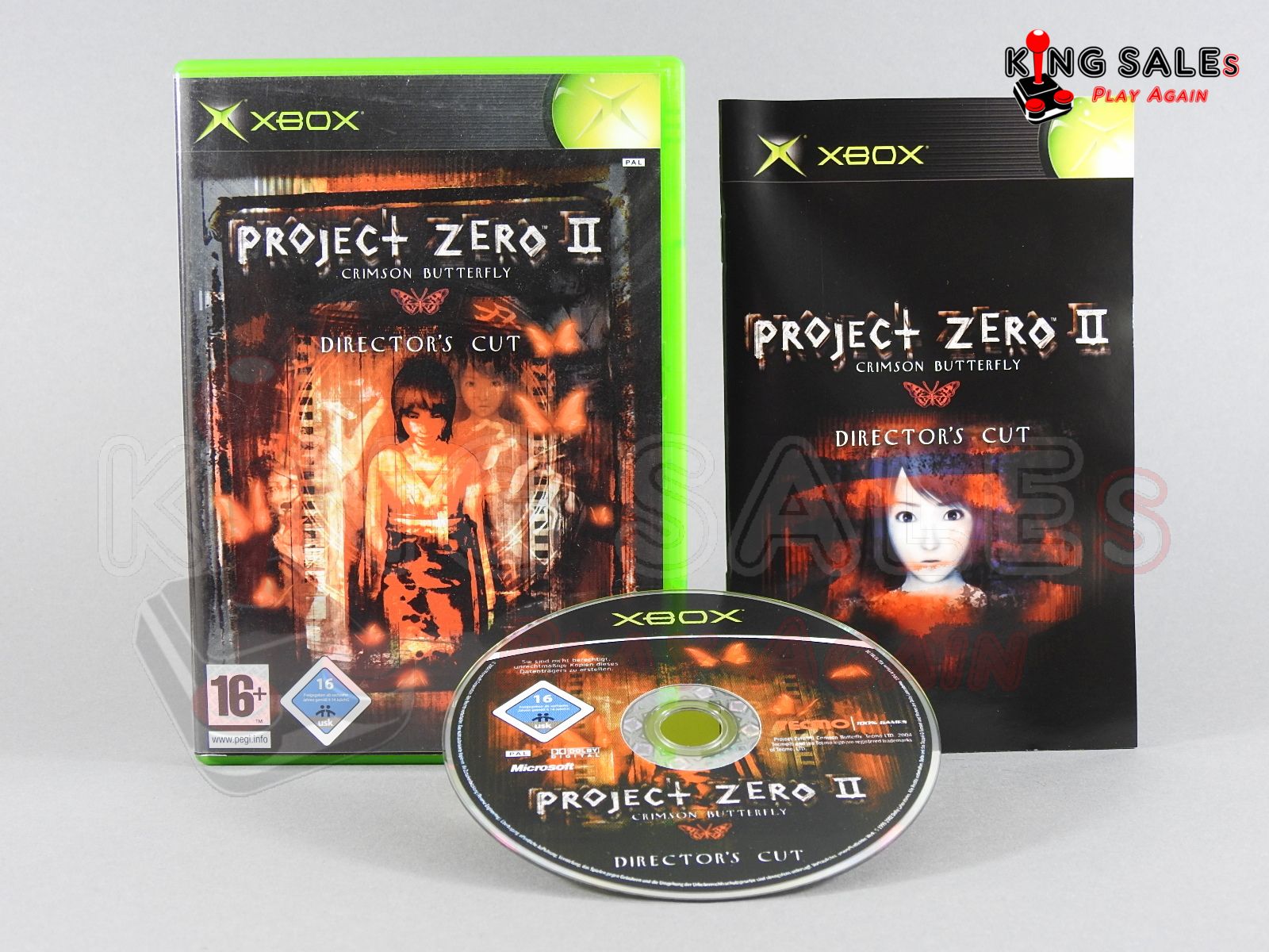 Xbox Videospiel Project Zero II Crimson Butterfly Directors Cut Hülle mit Anleitung und Disc