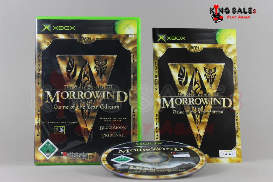 Xbox Videospiel The Elder Scrolls 3 Morrowind Game of the Year Edition
Hülle mit Anleitung und Disc