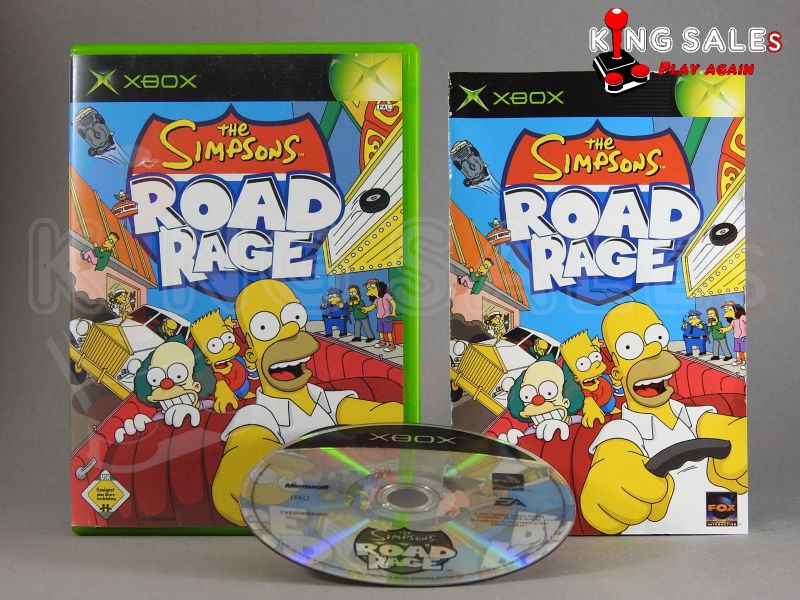 Xbox Videospiel The Simpsons Road Rage Hülle mit Anleitung und Disc