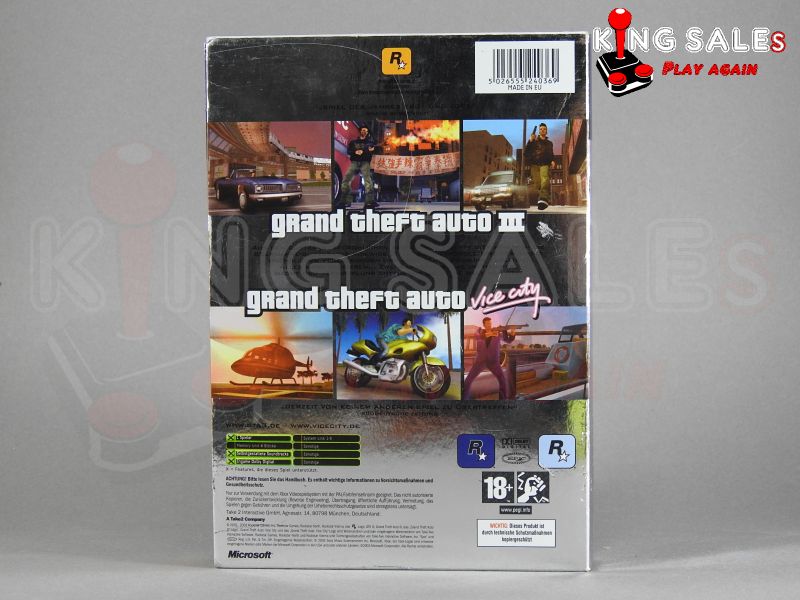 Xbox Videopiel GTA The Xbox Collection Cover von hinten
