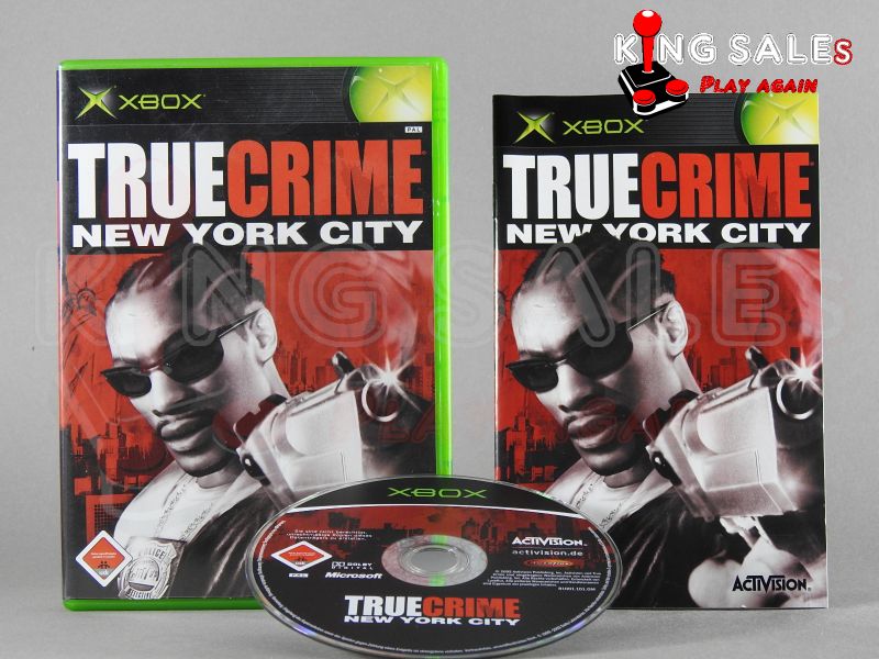 Xbox Videospiel True Crime New York City Hülle mit Anleitung und Disc