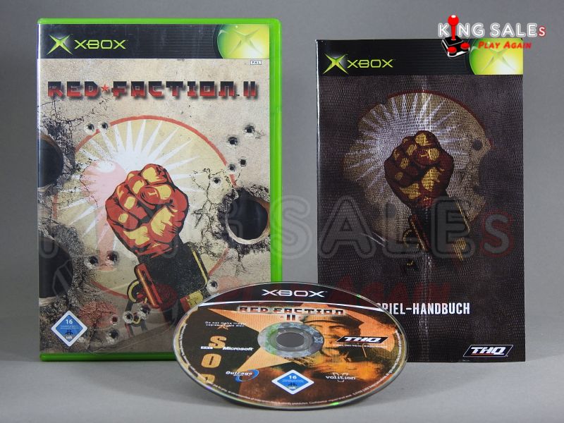 Xbox Videospiel Red Faction 2 Hülle mit anleitung und Disc