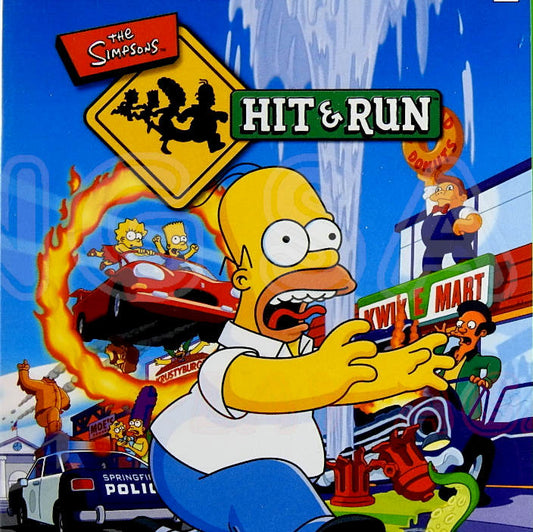 Xbox Videospiel The Simpsons Hit & Run Hülle mit Anleitung und Disc