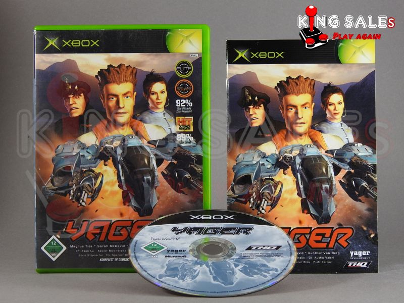 Xbox Videospiel Yager Hülle mit Anleitung und Disc